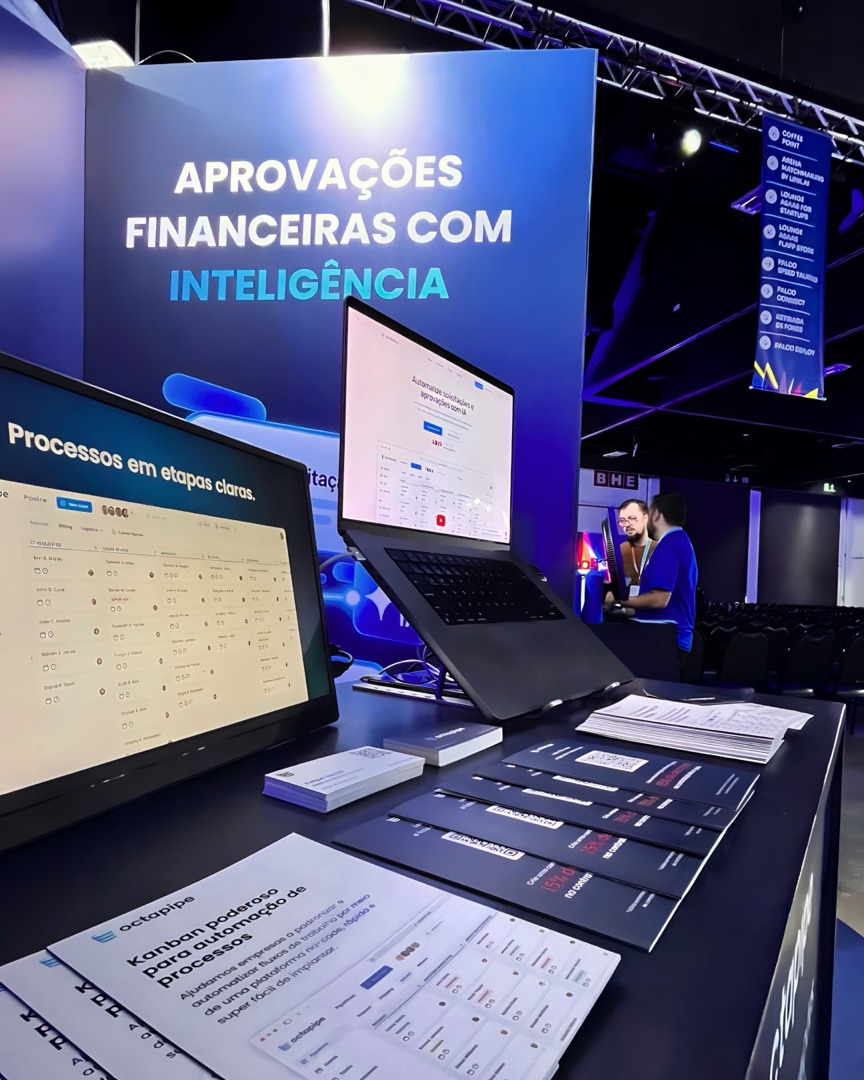 Octapipe-Stand auf einem Startup-Event